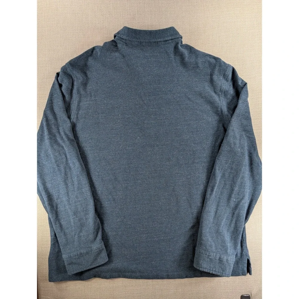Polo Ralph Lauren Polo Shirt Mens XXL Blue Long Sleeve Pony Logo Cotton Rugby